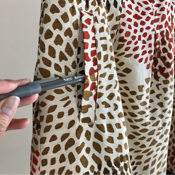 BANANA REPUBLIC SKIRT SIZE 2 BROWN 2 POCKETS IN FRONT LINED SILK    WGOT - Picture 5 of 8